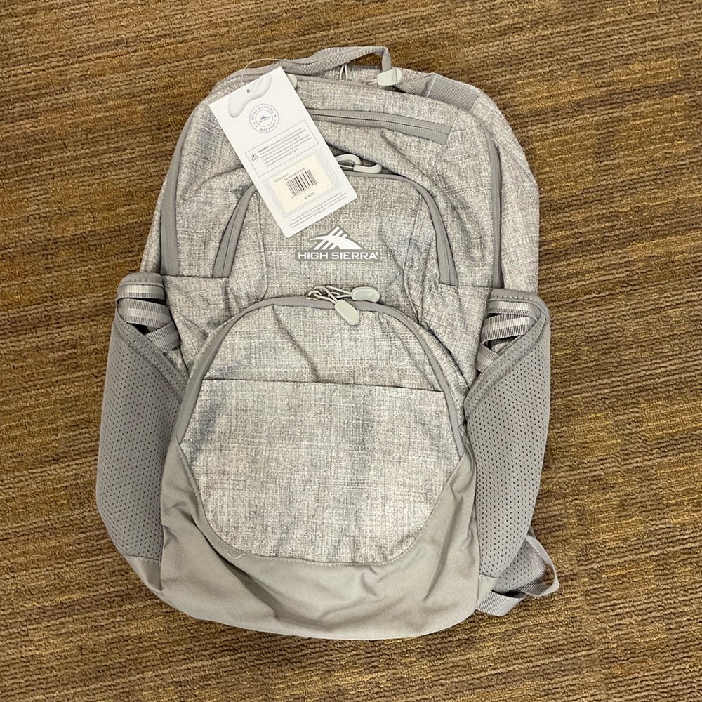 Brand New! High Sierra Swoop SG Backpack, Silver Heather